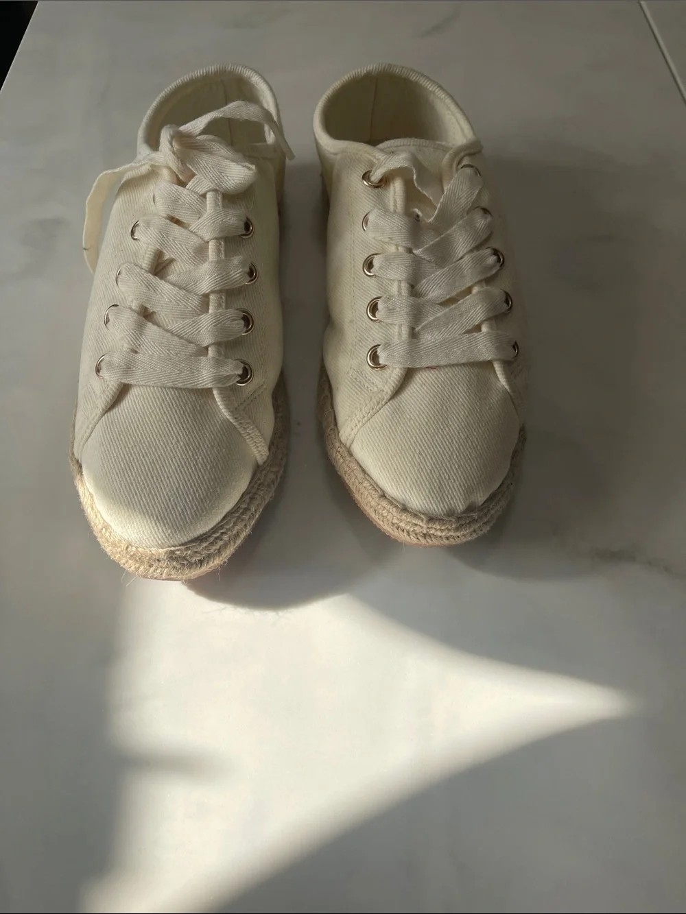 Canvas Espadrille Sneaker - Cream Women's Shoes